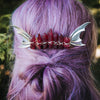 RED SILVER WINGS- HAIR COMB🦇❤️