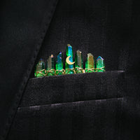 EMERALD AURA QUARTZ - BOUTONNIERE 2-IN-1