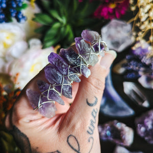 RAW AMETHYST HAIR CLIP