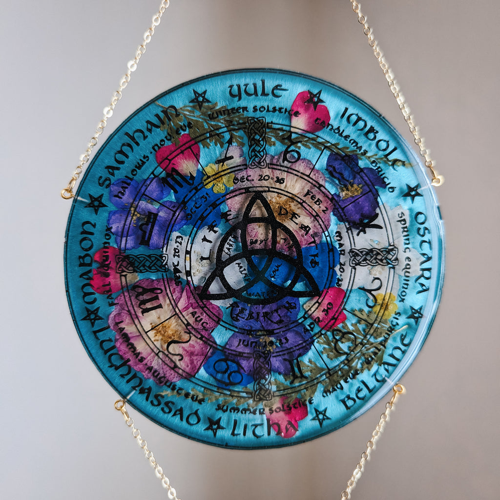 CELTIC WHEEL -  PASTEL FLOWERS