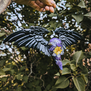 FLYING RAVEN - PURPLE FLOWERS