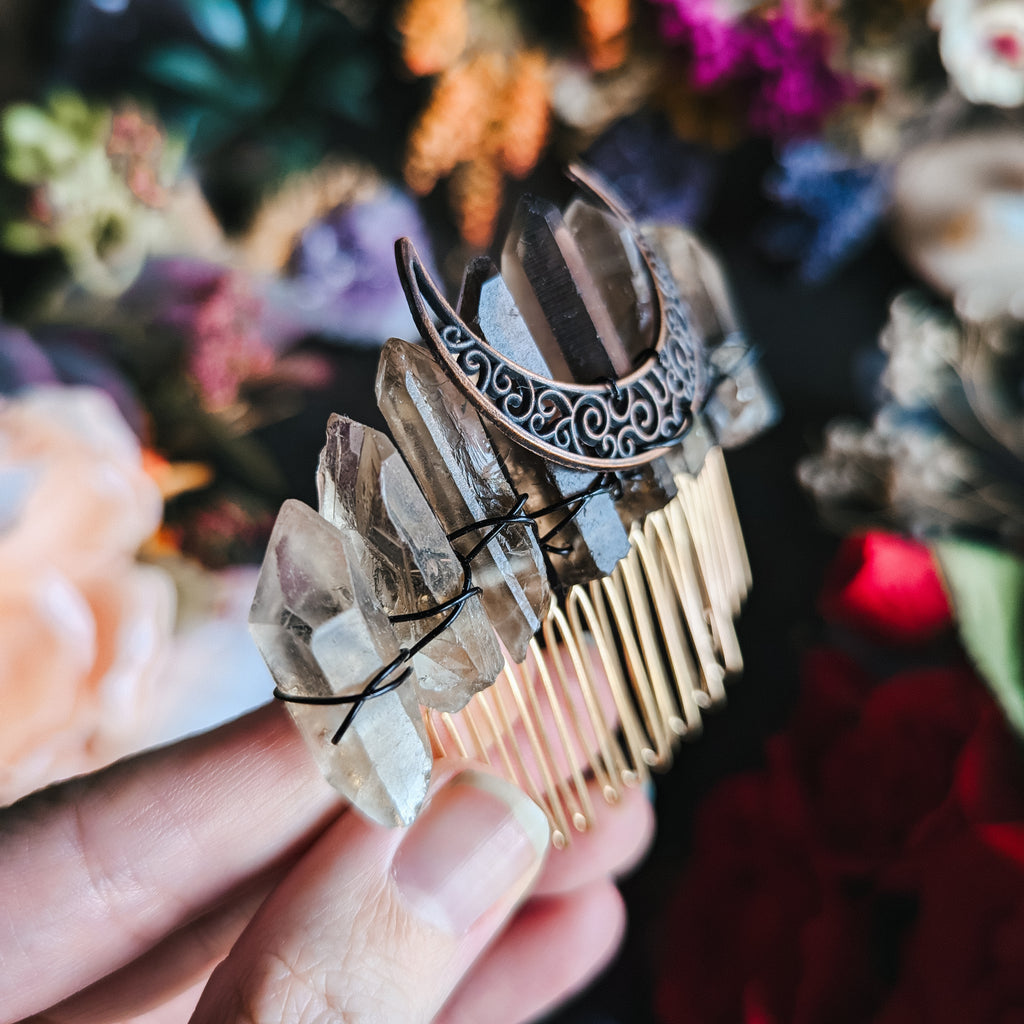 SMOKY QUARTZ - HAIRCOMB