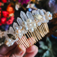 FLOWER PEARLS - HAIRCOMB