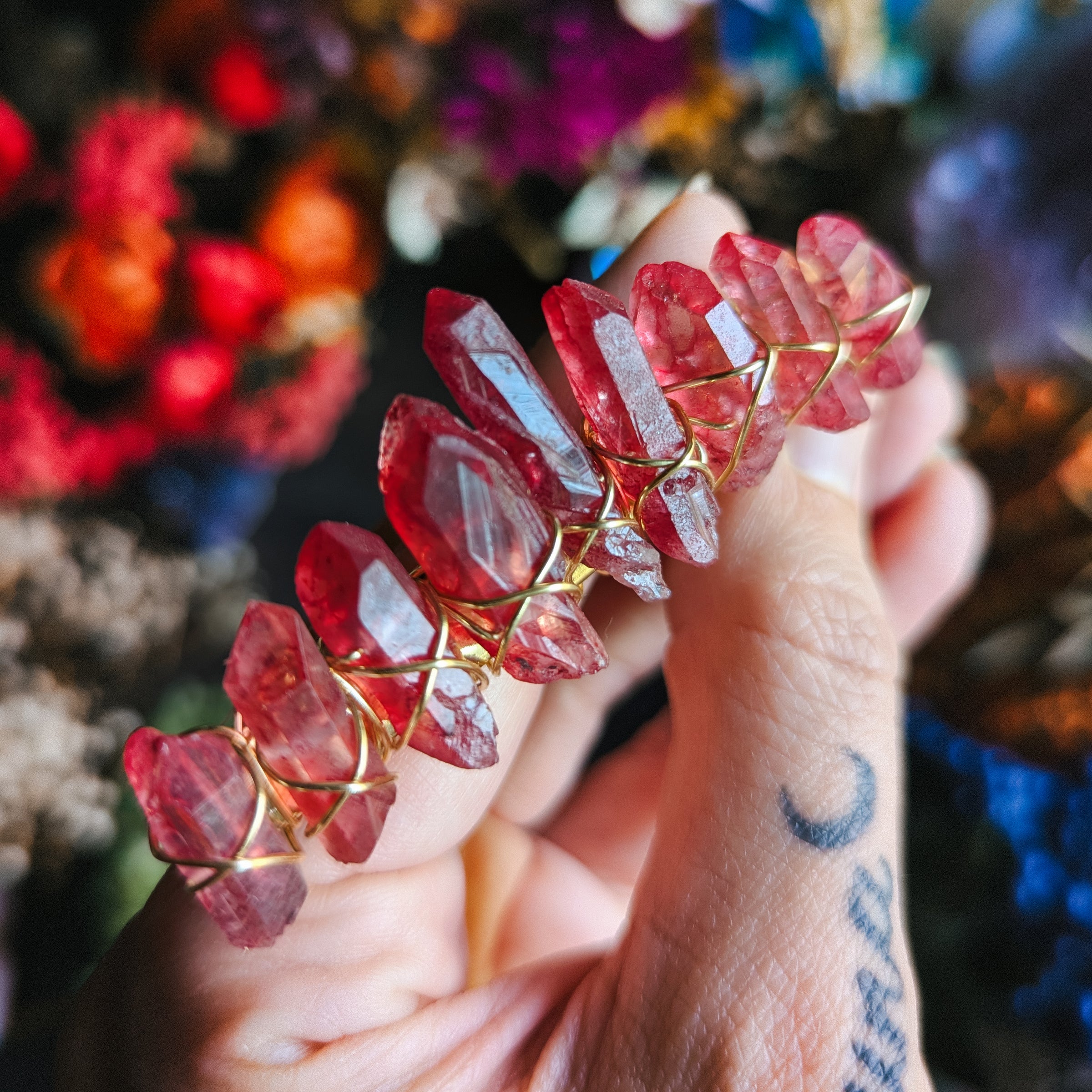 RED QUARTZ HAIR CLIP