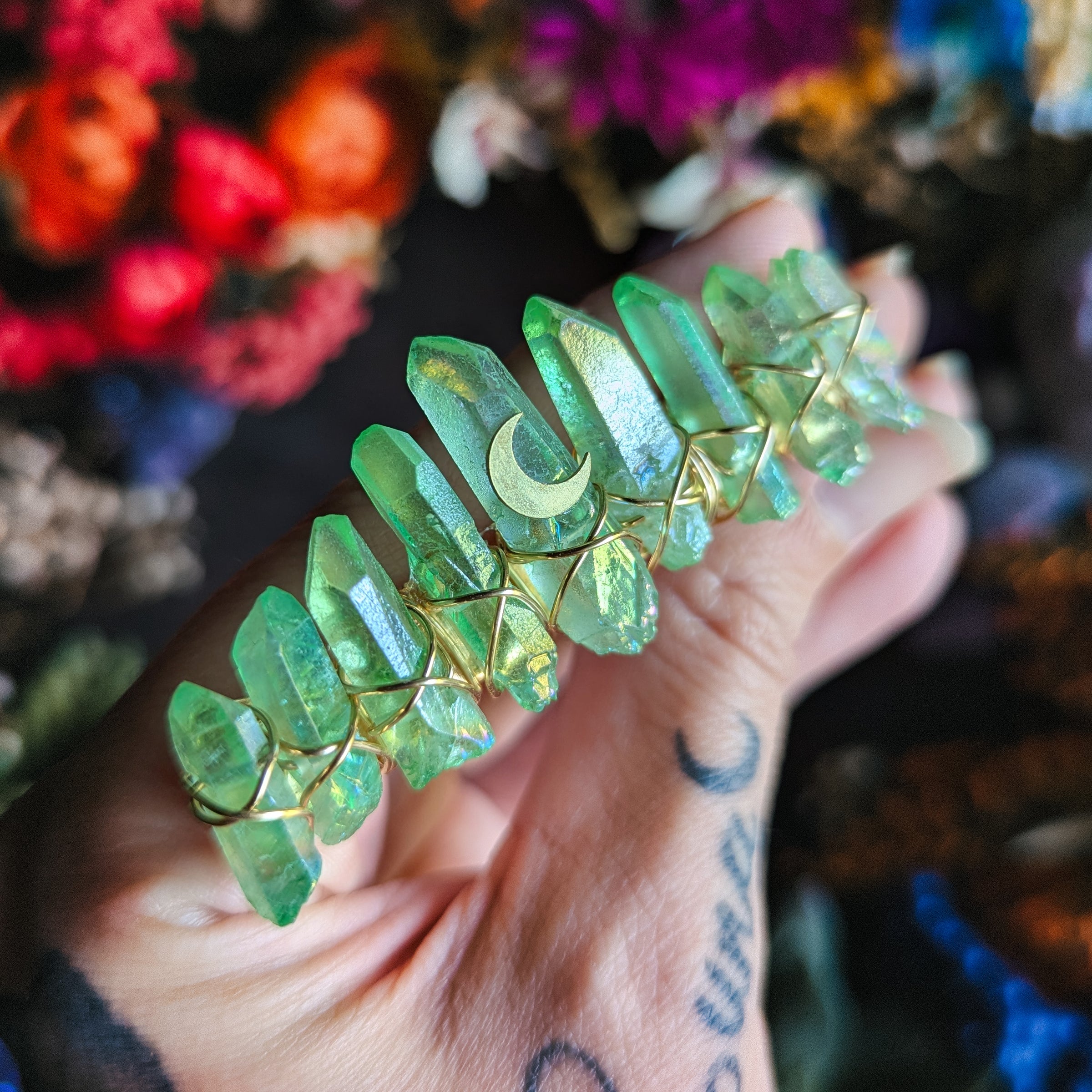 PINCE À CHEVEUX VERTE AURA[G]🌙