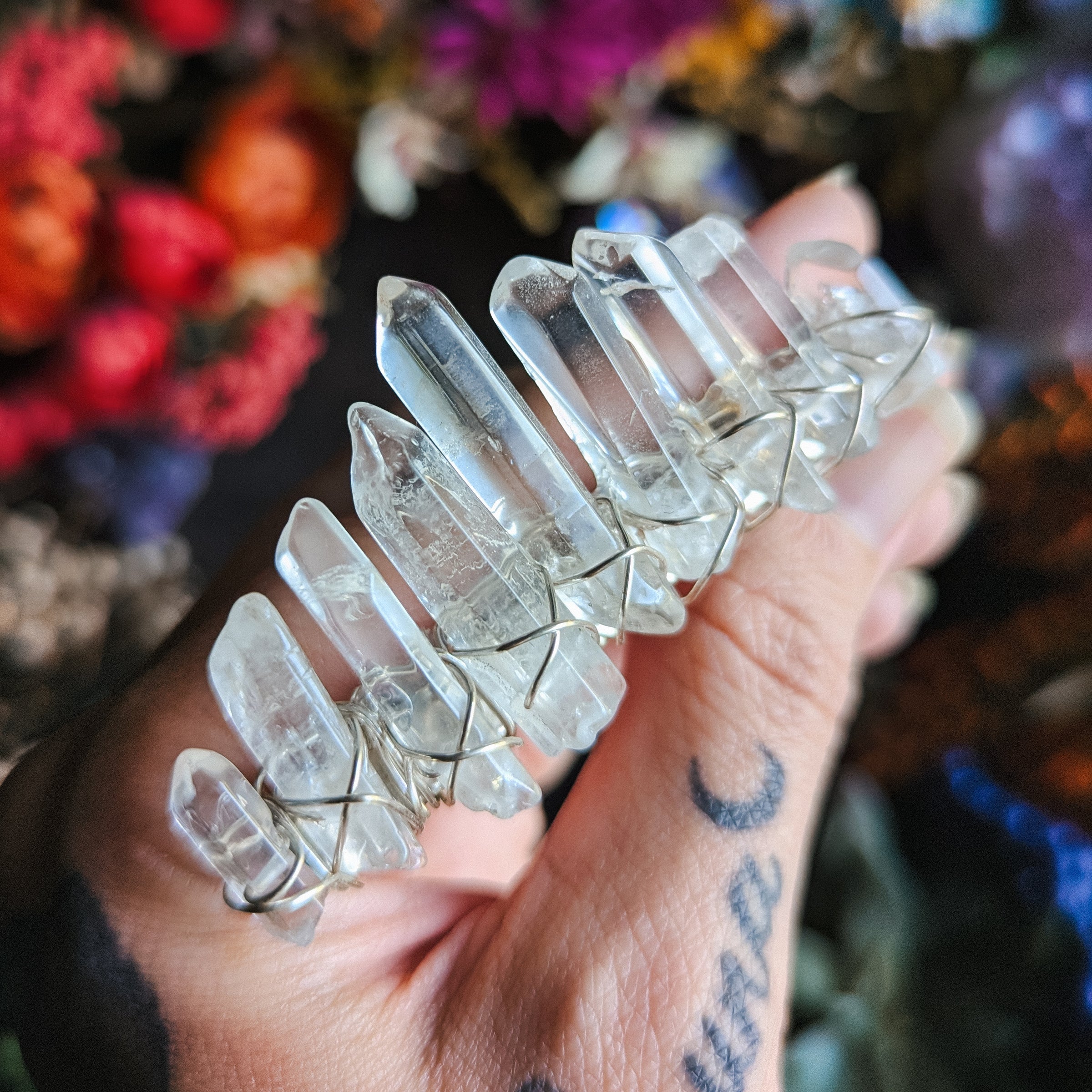 PINCE À CHEVEUX EN QUARTZ