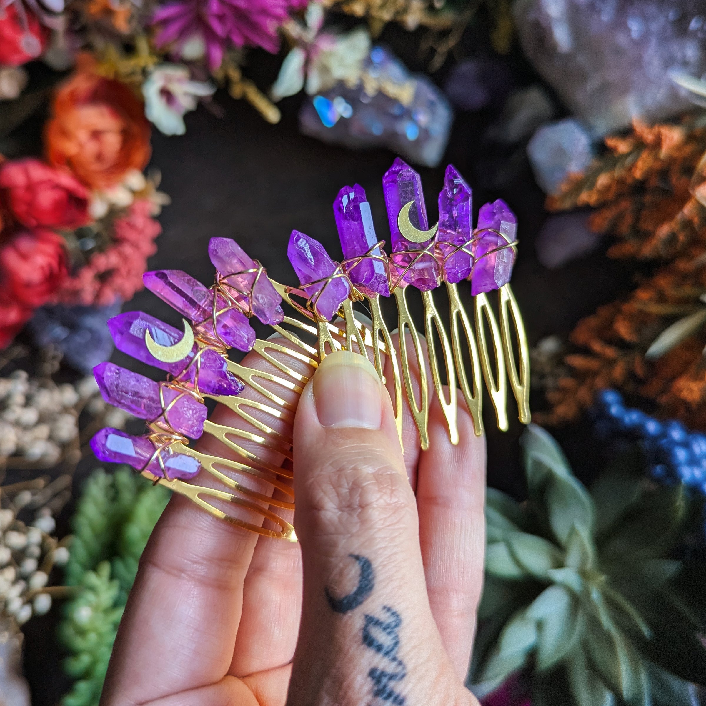 PEIGNE VIOLET BRILLANT[G]🌙