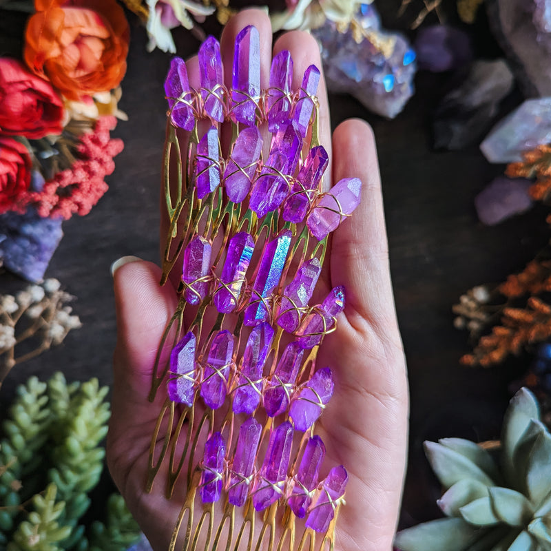 PEIGNE VIOLET BRILLANT[G]