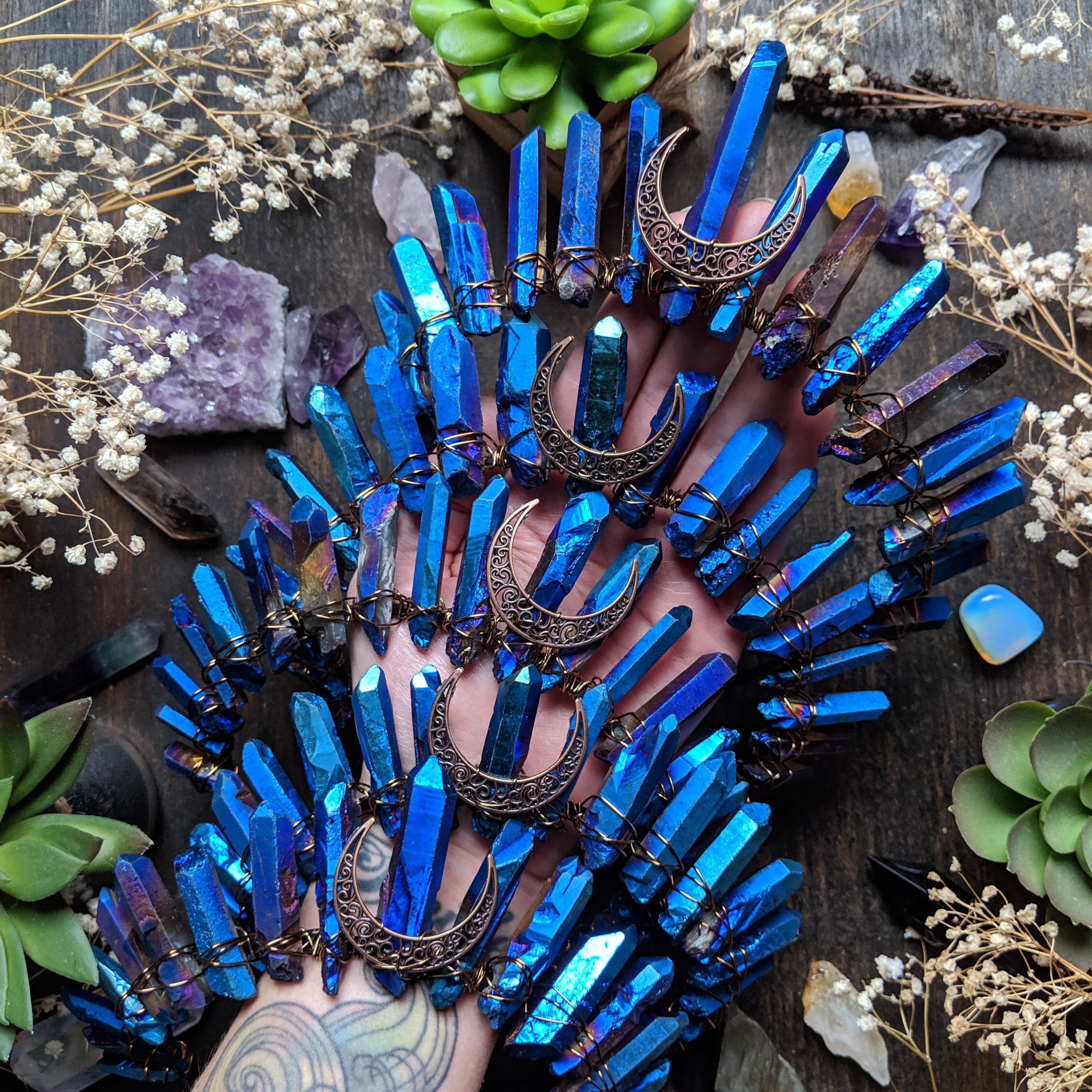 NEBULA Crystal Crown Headpiece Jewelry – ☽ LUNA CORVUS ☾
